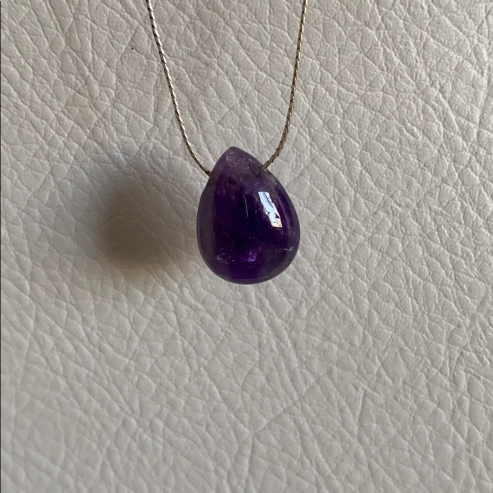 Silver Necklace with Amethyst